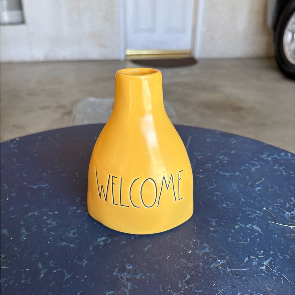 Rae Dunn Yellow Welcome Vase